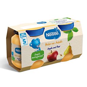 Παιδική κρέμα NESTLE μήλο, αχλάδι (2x125g)