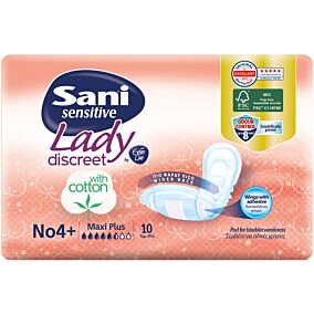 Σερβιέτες SANI Lady Sensitive maxi plus No.4+ (10τεμ.)