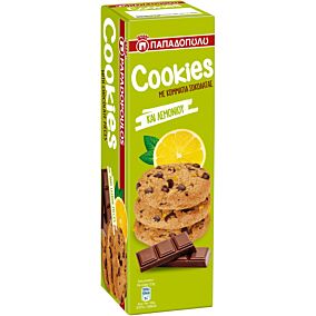 Μπισκότα ΠΑΠΑΔΟΠΟΥΛΟΥ cookies με σοκολάτα και λεμόνι (180g)