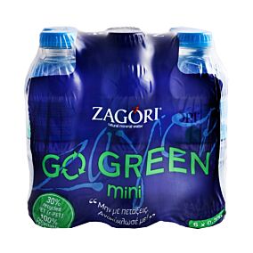 Φυσικό νερό ΖΑΓΟΡΙ Green μεταλλικό (6x330ml)