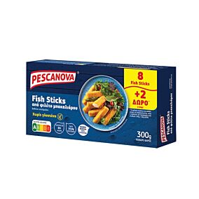 Fish sticks PESCANOVA 8+ 2 ΔΩΡΟ (300g)