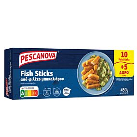 Fish Sticks PESCANOVA 10+5 ΔΩΡΟ (450g)