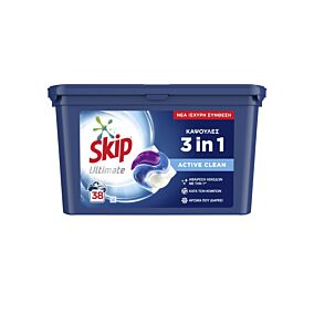 SKIP Trio Caps Active Clea απορρυπαντικό n 38μεζ