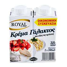 Κρέμα γάλακτος ROYAL light 38% λιπαρά (200ml)