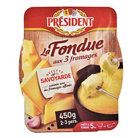 Μείγμα PRESIDENT fondue με 3 τυριά (450g)