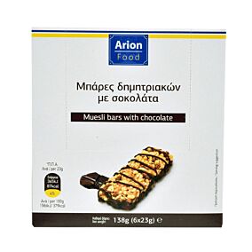 Μπάρες δημητριακών ARION FOOD με μαύρη σοκολάτα (6x23g)