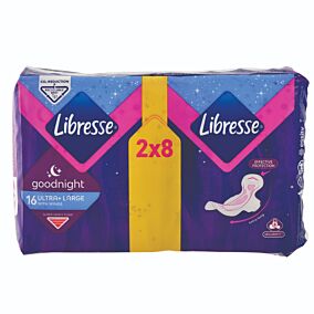 LIBRESSE Ultra Night Wing σερβιέτες -1€ 16τεμ