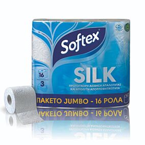 Χαρτί υγείας SOFTEX Silk Jumbo (16τεμ.)