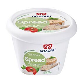 Τυρί ΔΩΔΩΝΗ Spread με φέτα, τομάτα και βασιλικό (200g)