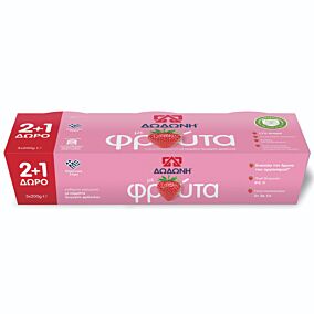 Επιδόρπιο ΔΩΔΩΝΗ φράουλα 2+1 ΔΩΡΟ (3x200g)