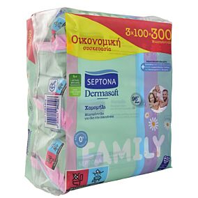 Μωρομάντηλα SEPTONA Dermasoft Family (3x100τεμ)