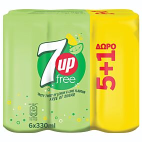 7 UP Αναψυκτικό γκαζόζα 5+1 (6x330ml)