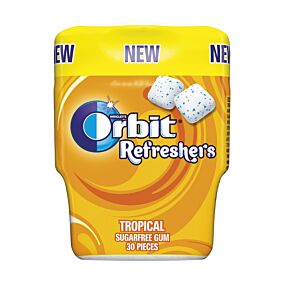 ORBIT τσίχλες Refresher's Tropical μπουκαλάκι 30x67g