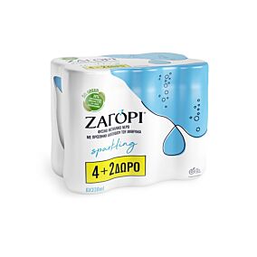 ΖΑΓΟΡΙ ανθρακούχο νερό 4+2 ΔΩΡΟ 6x330ml