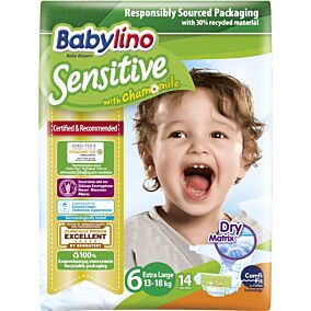 BABYLINO πάνα Sensitive N6 14τεμ.