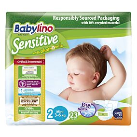 BABYLINO πάνα Sensitive N2 23τεμ.