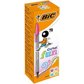 BIC στυλό διαρκείας διάφορα χρώματα Cristal Fun κουτί 20τεμ.