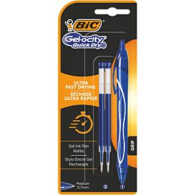 BIC στυλό Gel-Ocity Quick Dry μπλέ και μαύρο 3τεμ.