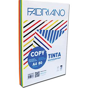 FABRIANO Multicolor φωτοτυπικό χαρτί A4 80gr/m² διάφορα έντονα χρώματα 250 φύλλα