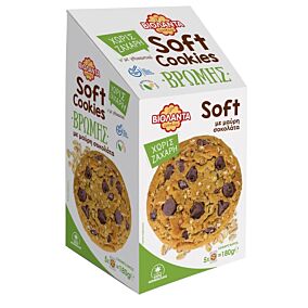 ΒΙΟΛΑΝΤΑ Soft Cookies βρώμης με μαύρη σοκολάτα χωρίς ζάχαρη 180g