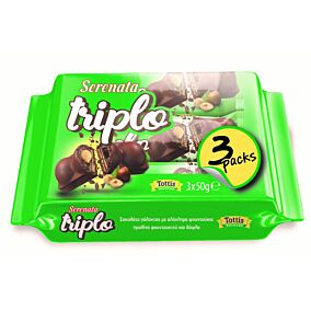 SERENATA Triplo σοκολάτα γάλακτος φουντούκι 3x50g