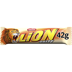 NESTLE γκοφρέτα Lion λευκή σοκολάτα και καραμέλα 42g