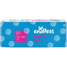 Ρολό Υγείας ENDLESS 3φυλλο Rich & Soft (10 τεμ. X 95g )