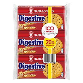 Μπισκότα ΠΑΠΑΔΟΠΟΥΛΟΥ Digestive (3x250g) -20%